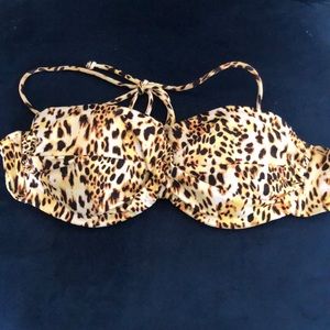 Victoria Secret Bandeau Bikini Cheetah Animal 32B